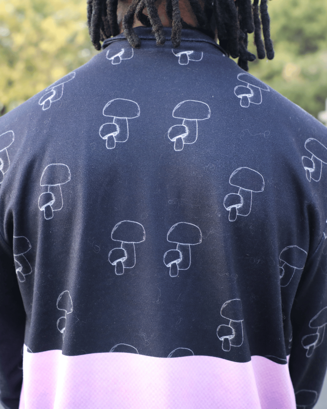 Tripping Twilight Sports Collar Jersey With Long Sleeves