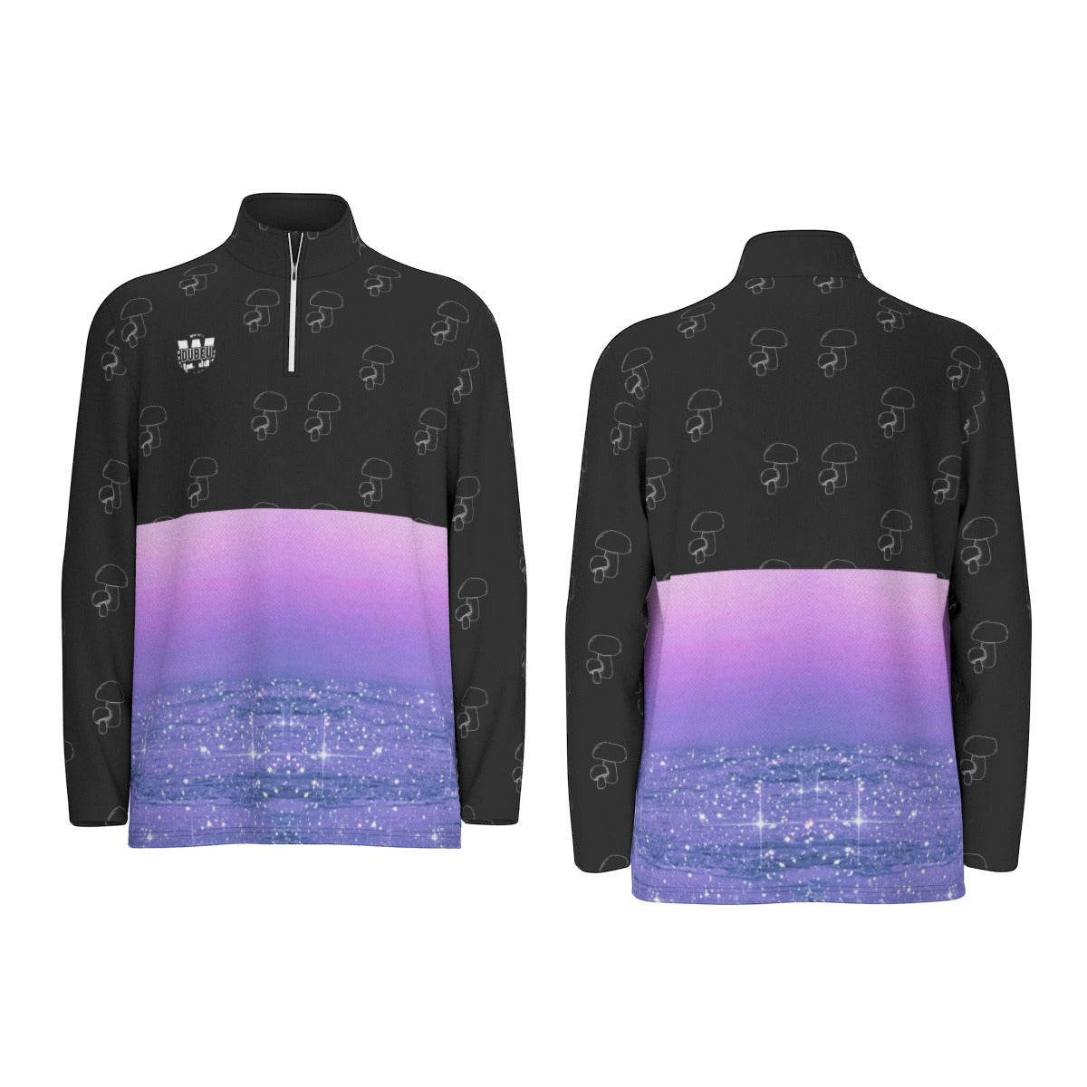 Tripping Twilight Sports Collar Jersey With Long Sleeves