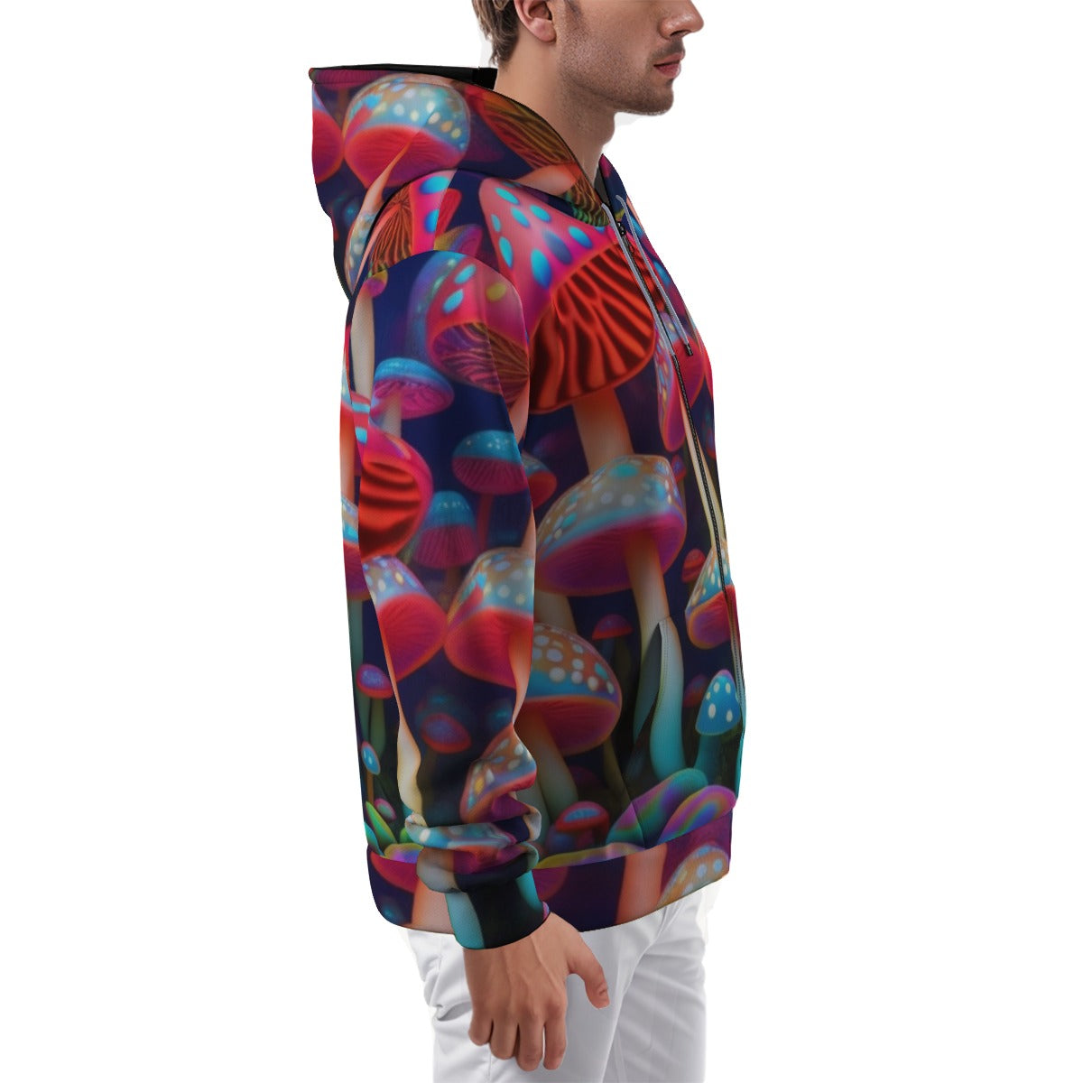 Shroomed All-Over Zip Up Hoodie