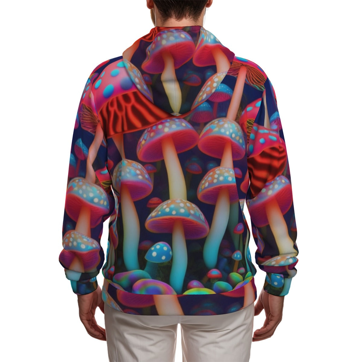 Shroomed All-Over Zip Up Hoodie
