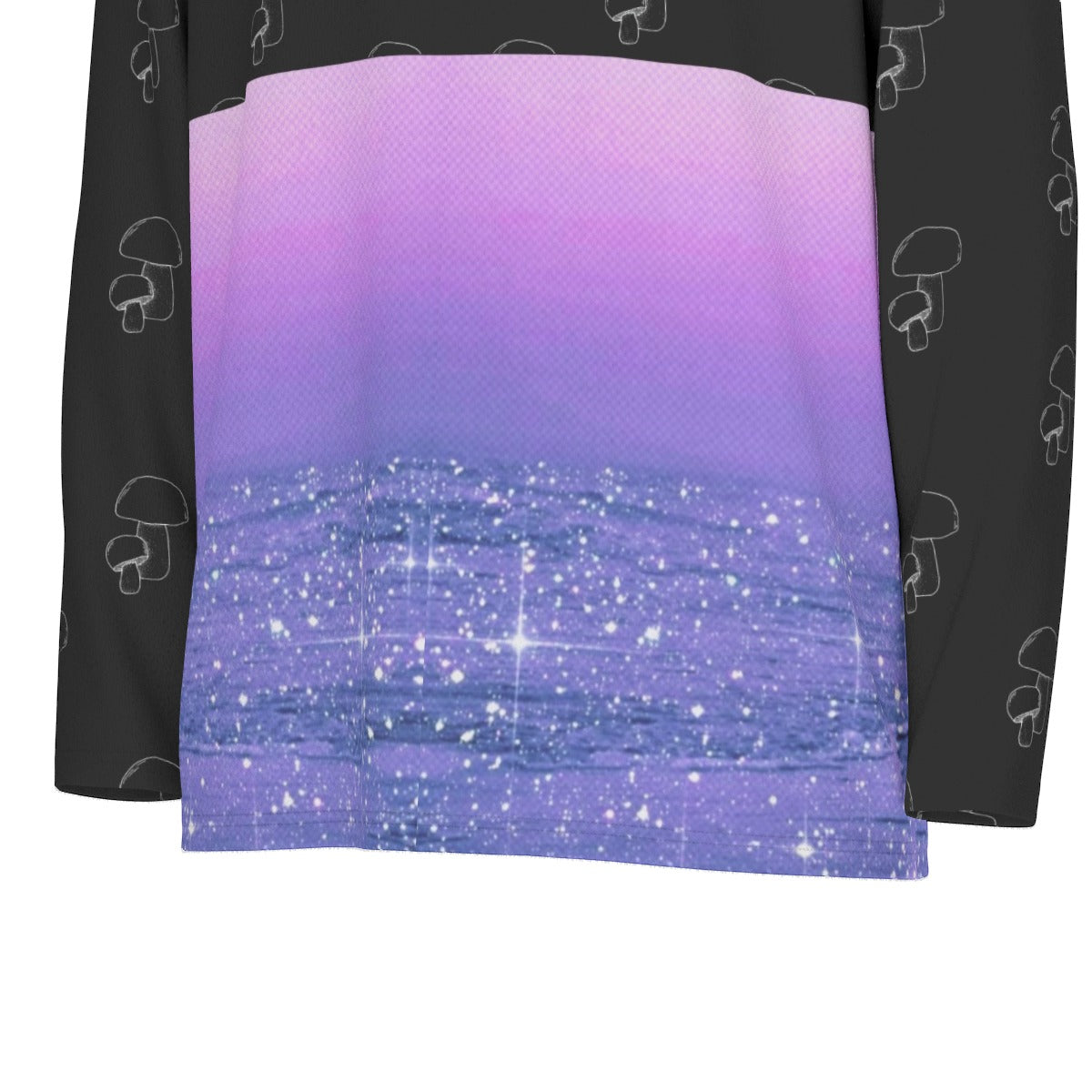 Tripping Twilight Sports Collar Jersey With Long Sleeves