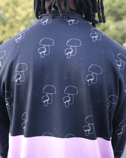 Tripping Twilight Sports Collar Jersey With Long Sleeves