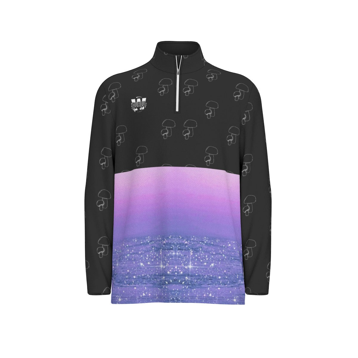 Tripping Twilight Sports Collar Jersey With Long Sleeves