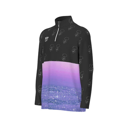 Tripping Twilight Sports Collar Jersey With Long Sleeves