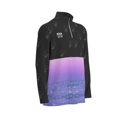Tripping Twilight Sports Collar Jersey With Long Sleeves
