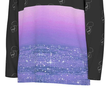 Tripping Twilight Sports Collar Jersey With Long Sleeves