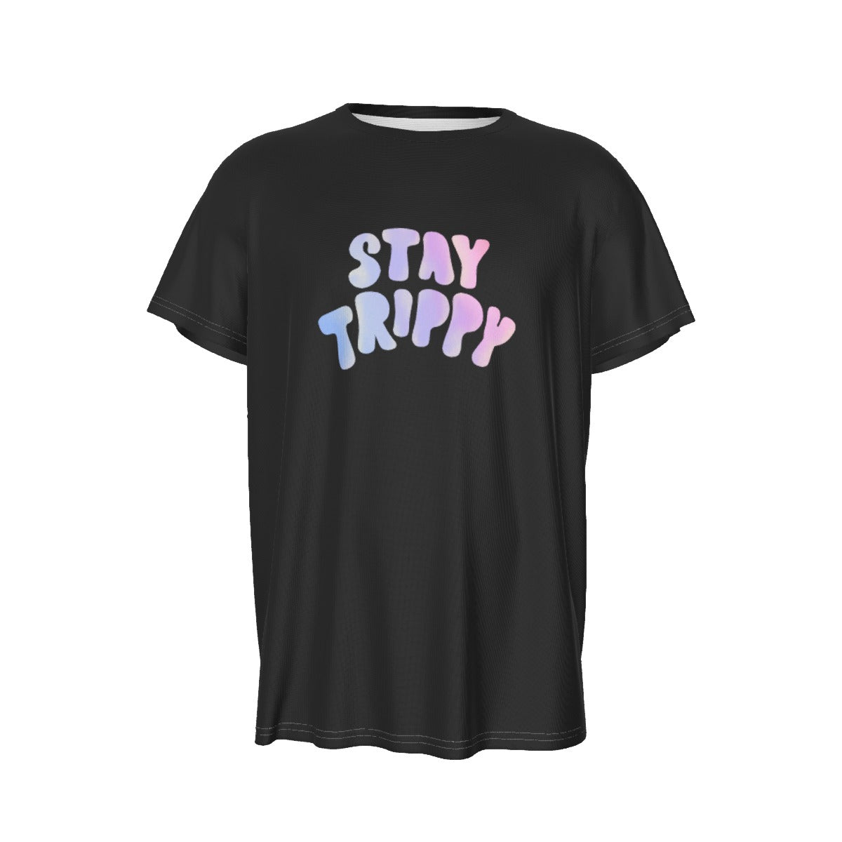 Stay Trippy Men's Round Neck Short Sleeve T-Shirt - Iamdubeu