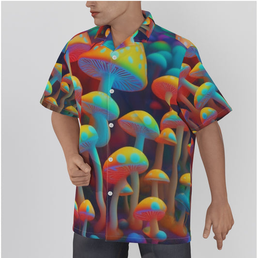 Shroomy Acid Button Up Shirt - Iamdubeu