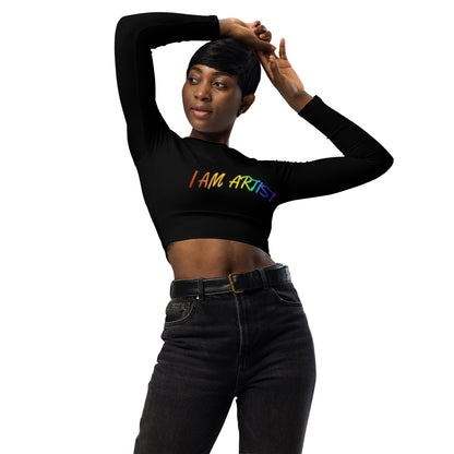 I Am Artist long-sleeve crop top - Iamdubeu