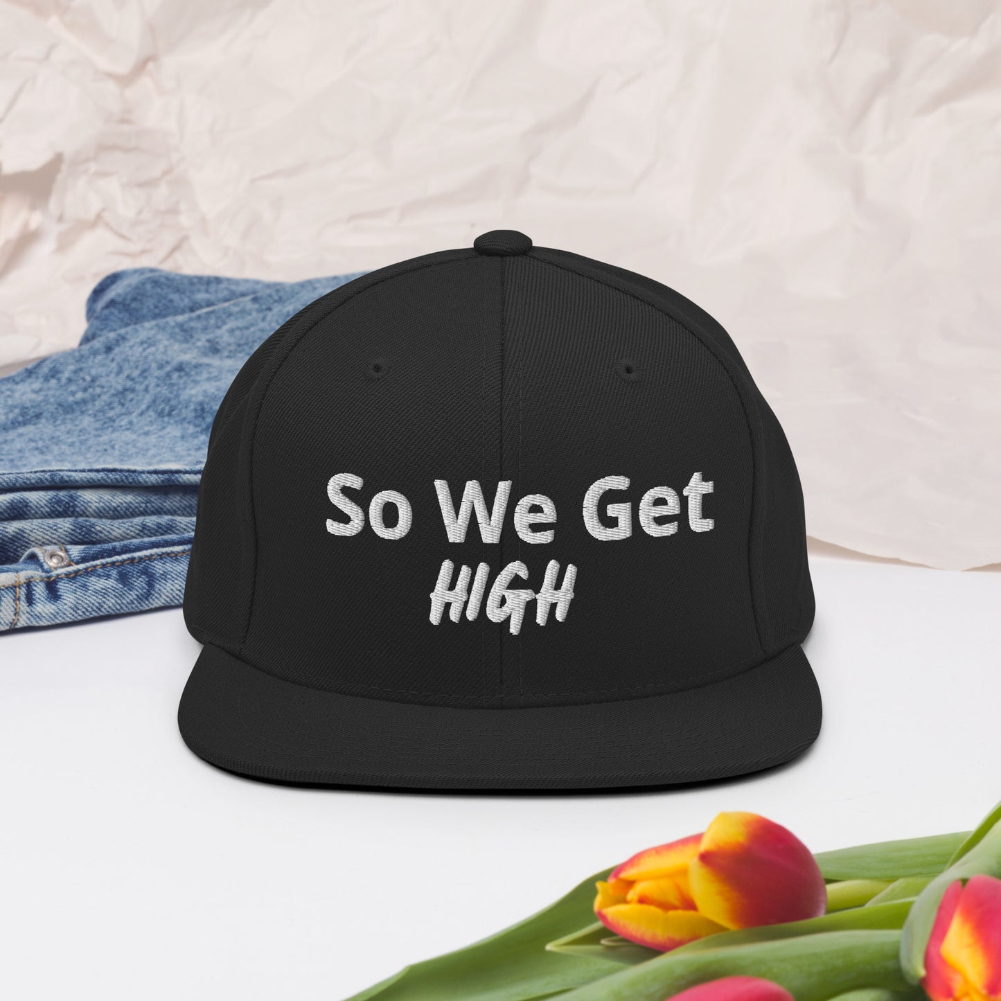 We Get High Snapback Hat - Iamdubeu