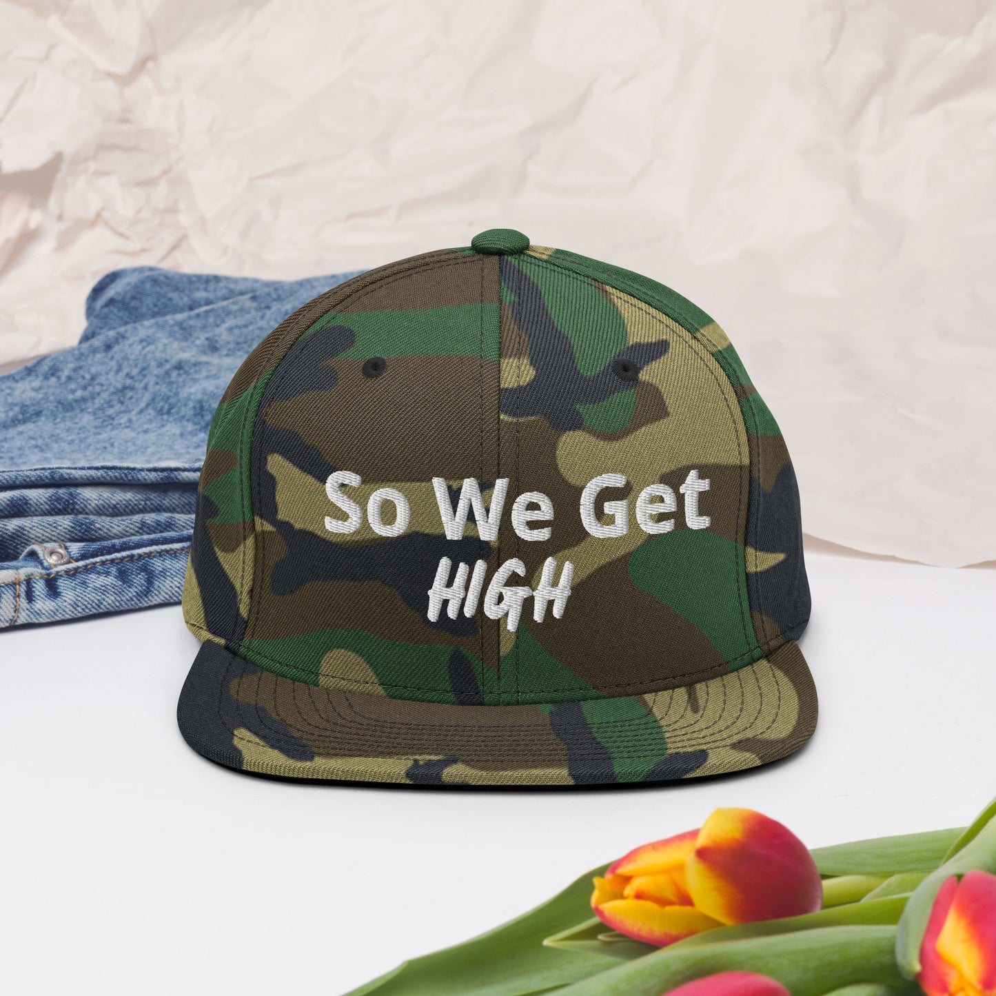 We Get High Snapback Hat - Iamdubeu